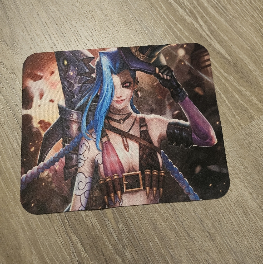 Mouse Pad - Arcane Jinx LOL League Of Legends * Gamers Setup Decor